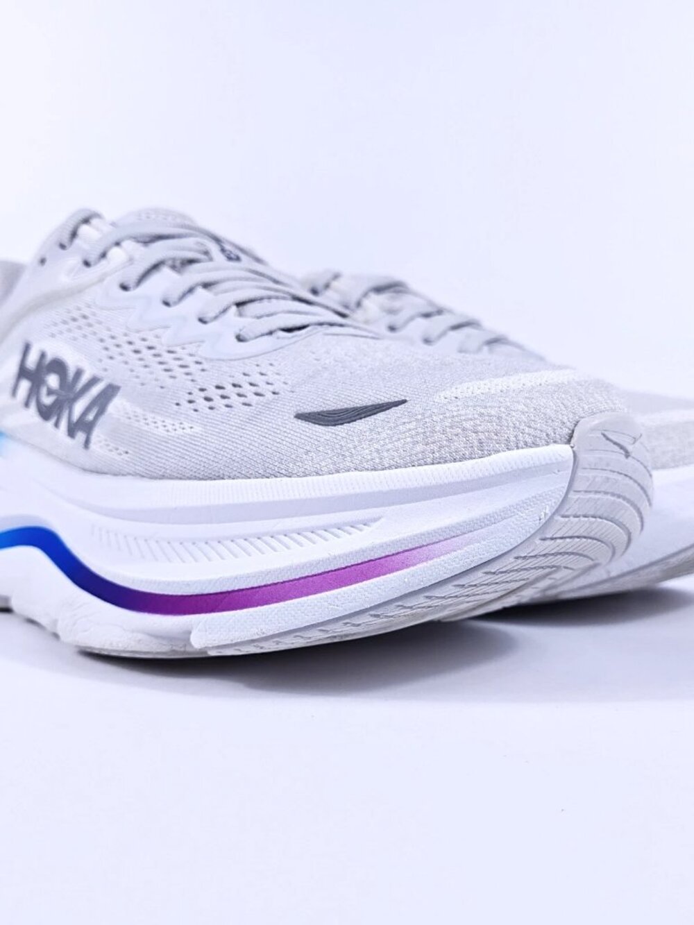 Hoka Bondi 9 Womens 8.5 Max Cushion Comfort Walking Running Shoes White